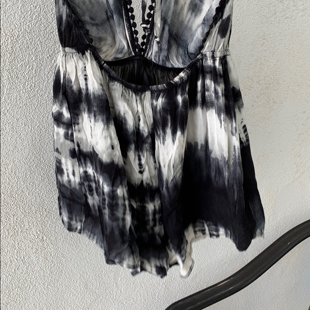 {Audrey 3 + 1}Sz S Black/White Tie Dye Romper - Picture 8 of 8